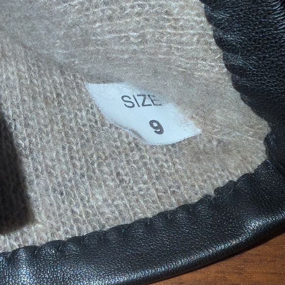 MENS DENTS Black Leather Gloves Cashmere Lined Andover Style Size 9 - Picture 7 of 7